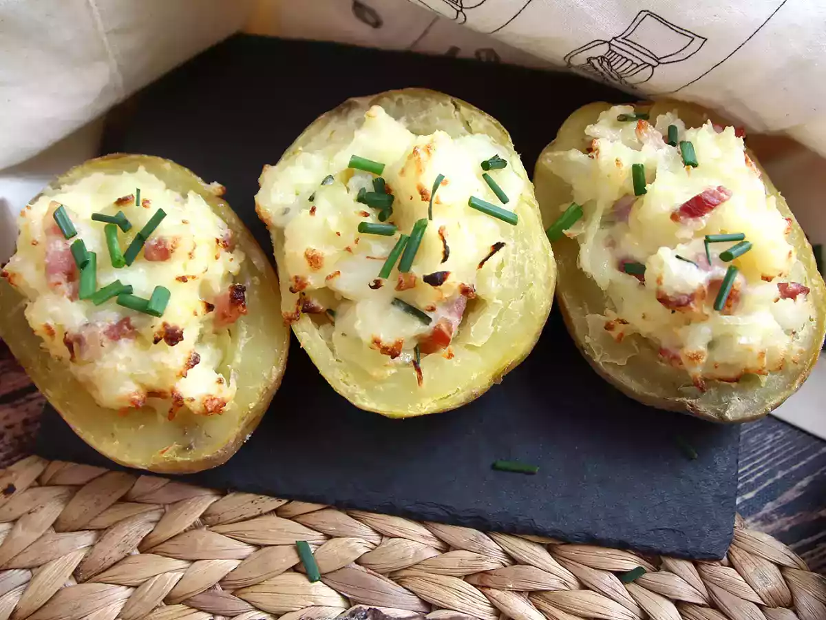 Patate ripiene al forno con pancetta e formaggio - foto 5