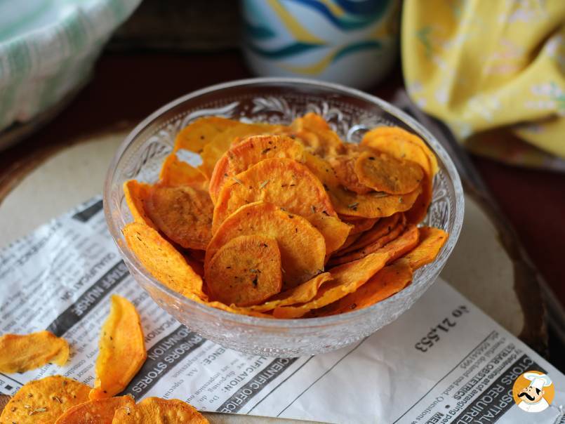 1. Chips di patate dolci al microonde