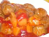 Ricetta Polpette in agrodolce con peperoni ed ananas