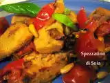Ricetta Spezzatino di soia disidratata con pinoli e pomodori