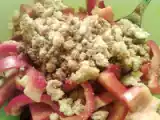 Ricetta Quadrotti di quartirolo al forno e insalata di peperoni con crumble...doppia ricetta!!!