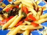 Ricetta Penne con peperoni e lattuga