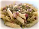 Ricetta Penne con piselli, pancetta e zenzero