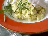 Ricetta Al lardo! al lardo!: risotto alle erbe con lardo di colonnata.