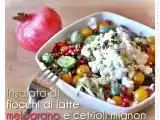 Ricetta Insalata di fiocchi di latte, melograno e cetrioli mignon