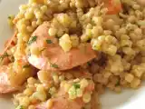 Ricetta Fregola con gamberi e pachino