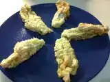 Ricetta I miei primi fiori di zucca ripieni fritti