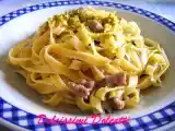Ricetta Tagliatelle con salsiccia, pistacchi e besciamella