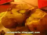Ricetta Patate al forno con pesto e caciotta dolce.....i colori del natale...