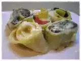 Ricetta Rose di pasta fresca al prosciutto e spinaci