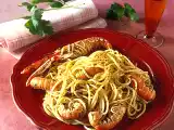 Ricetta Spaghetti con scampi al cognac