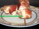 Ricetta Spiedini al forno con speck, petto di pollo e scamorza affumicata