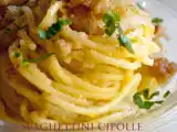 Ricetta Spaghettini cipolle, pangrattato e zafferano