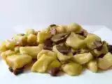 Ricetta Gnocchi con porri, funghi e pancetta