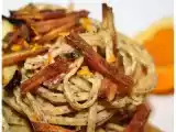 Ricetta Taglioni rombo, melanzane e arance