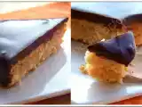 Ricetta Torta di carote, mandorle e cocco glassata con ganache al cioccolato fondente