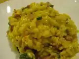 Ricetta Risotto zucchine, speck e zafferano