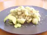 Ricetta Gnocchi di patate con porri, gamberetti, spezie e limone