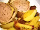 Ricetta Faraona ripiena arrosta con patate e castagne
