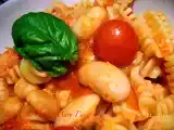 Ricetta Pasta al pomodoro, sgombro e fagioli