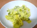 Ricetta Pappardelle con crema di fave e piselli