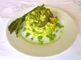 Ricetta Risotto con asparagi e crema di piselli