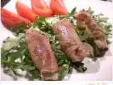 Ricetta Involtini di carpaccio rucola e scamorza