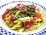 Ricetta Vittoria e penne con asparagi e bresaola croccante