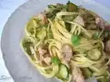 Ricetta Spaghetti alla carbonara con zucchine e tonno