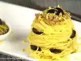 Ricetta Taglierini al pesto di carciofi con limone e olive