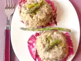 Ricetta Sformatini di orzo perlato, trevigiano e asparagi
