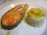 Ricetta Salmone agli agrumi con sformatino di riso pilaf