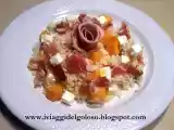 Ricetta Insalata di riso con prosciutto melone e feta