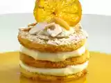 Ricetta Millefoglie di pandoro con mousse alle mandorle e salsa di mandarini