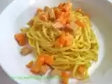 Ricetta Tagliolini con crema al curry, zucca e prosciutto cotto