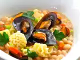 Ricetta Zuppetta di fagioli del purgatorio con pasta mista e cozze