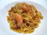 Ricetta Tagliatelle alla crema di asparagi e scampi