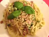 Ricetta Vermicelli alla crema di zucchine, pancetta e pinoli