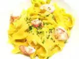Ricetta Tagliatelle manorgi (con gamberi in crema di porri)
