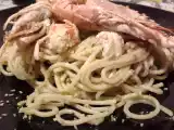 Ricetta Spaghetti con pesto di pistacchi e scampi