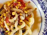 Ricetta Pasta tonno pomodori e mais e cipolla