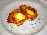 Ricetta Cialde di pancetta croccante con uovo