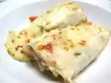 Ricetta Cannelloni di crepes alle verdure e pollo con vellutata di porri