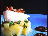 Ricetta Merluzzo al vapore su patate al timo e riduzione di goji