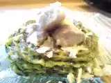 Ricetta Nidi di patate e spinaci con filetto di maiale, crema e briciole di parmigiano