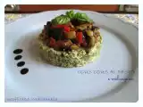 Ricetta Cous cous al pesto e melanzane