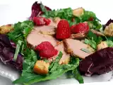 Ricetta Insalata al petto d'anatra con sorbetto di vinaigrette ai lamponi