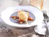 Ricetta Crema di ceci neri, polpettine di melanzane e raviolo fritto al cefalo