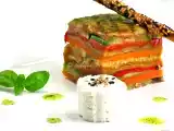 Ricetta Millefoglie di verdure grigliate, caprino e grissino al sesamo