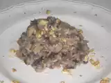 Ricetta Risotto funghi, radicchio e noci